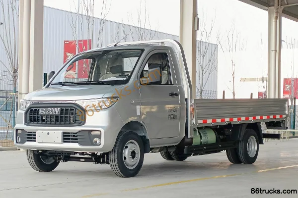 BAW Jingka T7 Comfort Edition 2.0L 122hp 4X2(6 wheels) CNG 3.3m Single Row Flatbed Micro Truck (China VI) Exterior (2) | 86Trucks