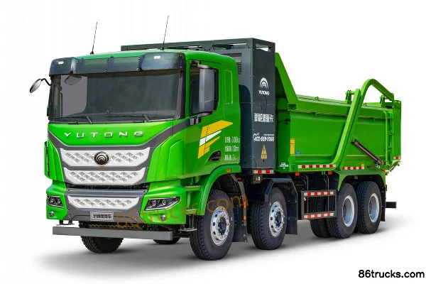 Yutong 31T 8X4(12 wheels) 5.6m battery-swap electric dump truck 282kWh Exterior (3) | 86Trucks