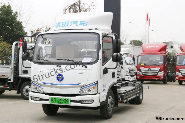 Foton Auman Oumake Zhilan 4.5T 4.17m Single Row Pure Electric Cargo Truck with Cage 100.27kWh 4X2(6 wheels) Exterior (3) | 86Trucks