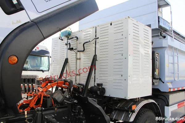 Sinotruk HOWO HOWO TX poids lourd 8X4(12 roues) 6,2 m camion benne électrique pur à batterie interchangeable Carrosserie (2) | 86Trucks