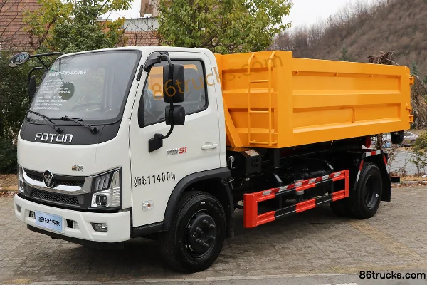 Foton King Kong S1 150 hp 4X2(6 wheels) Hook Lift Garbage Truck Exterior (3) | 86Trucks