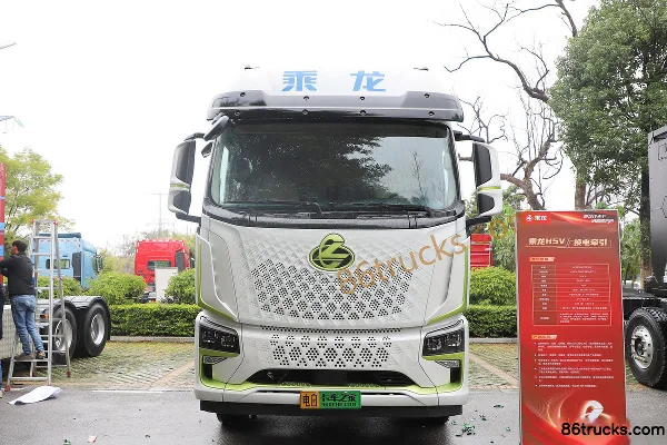 Dongfeng Liuqi Chenglong H5V 6X4(10 wheels) Swappable/Charging Pure Electric Tractor Truck 281.91kWh Exterior (2) | 86Trucks