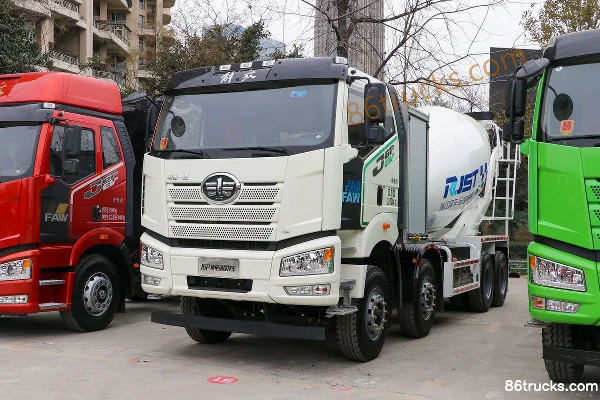 FAW Jiefang J6P 8X4(12 wheels) 6.76m³ Electric Concrete Mixer Truck (Ruijiang Brand) Exterior (3) | 86Trucks