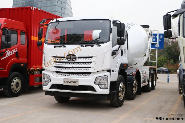 FAW Jiefang Qingdao JK6 320hp Lightweight Version 8X4(12 wheels) 8m³ Concrete Mixer Truck Exterior (3) | 86Trucks