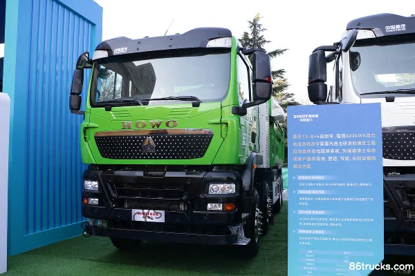 Sinotruk HOWO HOWO TX Heavy Truck 8X4(12 wheels) 5.8m pure electric dump truck 422kWh Exterior (3) | 86Trucks