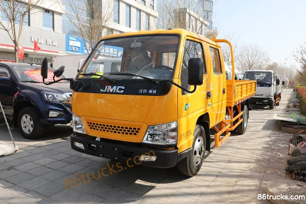 JMC Shunwei châssis étroit version renforcée 127 ch 4X2(6 roues) 3,25 m camion porteur à plateau double cabine (China VI) (freins hydrauliqu
