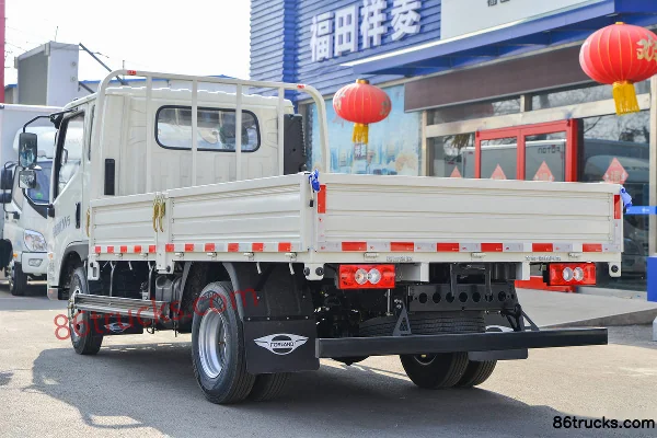 Foton Times Pilot M5 132hp 4X2(6 wheels) 3.8m half-row flatbed light truck (China VI) Body (3) | 86Trucks