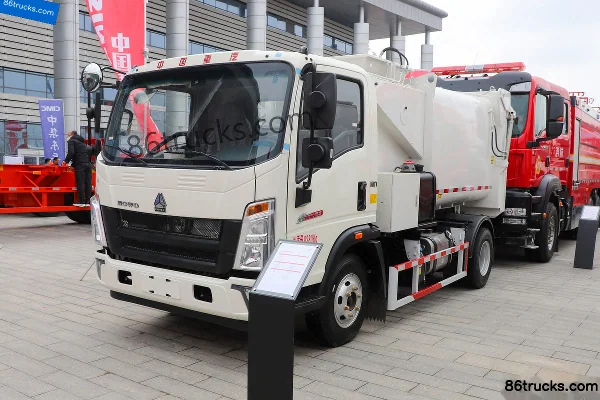 Sinotruk HOWO Hanjiang 160 ch 4X2(6 roues) camion à déchets de cuisine (marque Qingzhuan) Extérieur (3) | 86Trucks