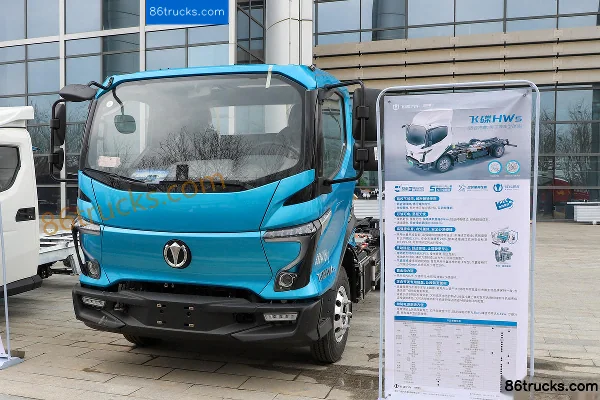 Feidi HW5 4.18m Single Row Plug-in Hybrid Cargo Cage Light Truck 17.52kWh 4X2(6 wheels) Exterior (3) | 86Trucks