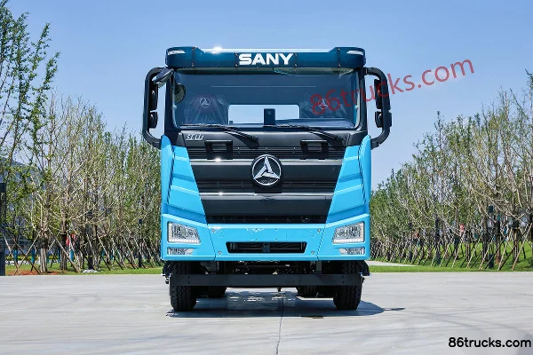 SANY Truck Jiangshan Flat Top 6X4(10 wheels) Electric Tractor Truck 282kWh Exterior (2) | 86Trucks
