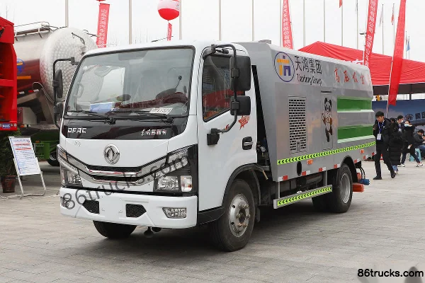 Dongfeng Duolika D6 130hp 4X2(6 wheels) vacuum sweeper truck (Hualiang Tianhong brand) Exterior (3) | 86Trucks