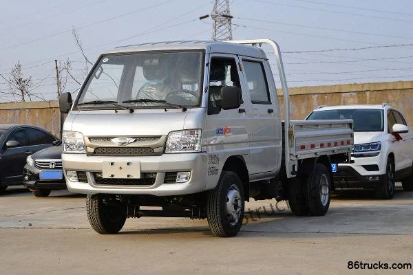 Foton Yuling VQ1 1,6 L 122 ch 4X2(6 roues) essence 2,5 m cabine double plateau micro camion (China VI) Extérieur (3) | 86Trucks