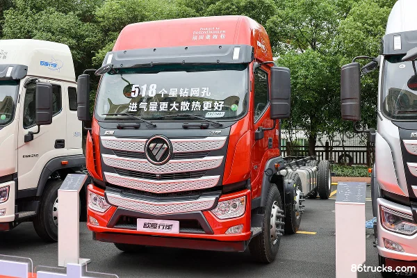 Foton Auman Xingxing 300 ch 6X2(8 roues) camion porteur à ridelles 9,7 m Extérieur (3) | 86Trucks
