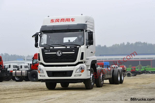Dongfeng Commercial Vehicle Tianlong VL Heavy Truck 2019 Model 360 hp 8X4(12 wheels) 9.6m Flatbed Cargo Truck Exterior (3) | 86Trucks