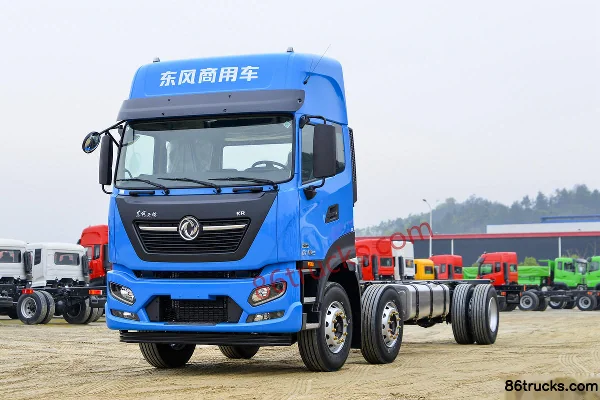 Dongfeng Commercial Vehicle Tianjin KR PLUS 340 hp 6X2(8 wheels) 6.8m flatbed cargo truck (high roof triple sleeper) Exterior (3) | 86Trucks