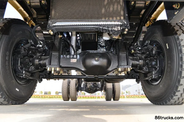 Sanhuan Shitong Haolong 245hp 4X4(6 wheels) 4.5m Dump Truck Chassis (1) | 86Trucks