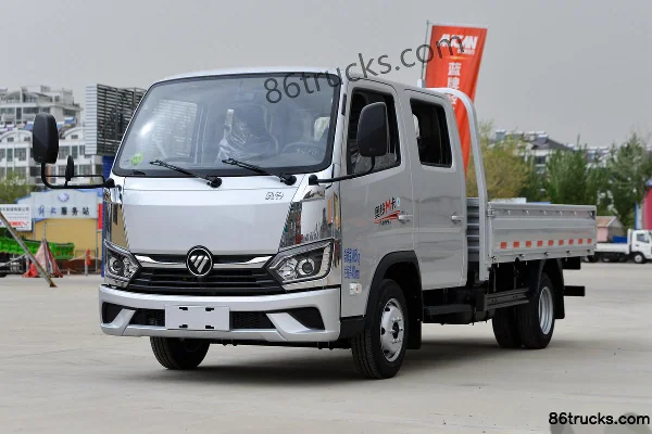 Foton Aoling M Card 2.0L 144hp 4X2(6 wheels) Gasoline 3.19m Double Row Flatbed Mini Truck (Hydraulic Brakes) Exterior (3) | 86Trucks