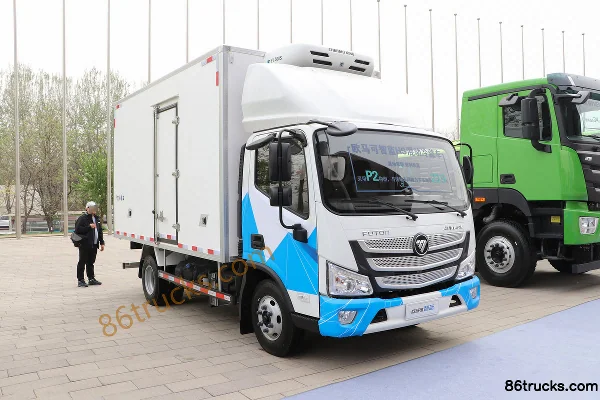 Auman Auman Zhilan HS 4.5T 4.08m plug-in hybrid refrigerated truck (air brake) 14.016kWh 4X2(6 wheels) Exterior