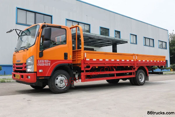 Isuzu 700P series medium truck 190 hp 4X2(6 wheels) 6.008m single-row flatbed cargo truck Exterior (3) | 86Trucks
