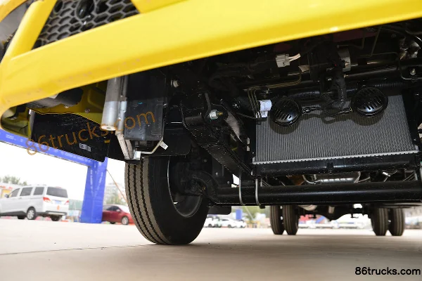 Foton Auman M Card 2.0L 144hp 4X2(6 wheels) gasoline 3.19m double-row flatbed mini truck (hydraulic brake) (yellow) Chassis (2) | 86Trucks