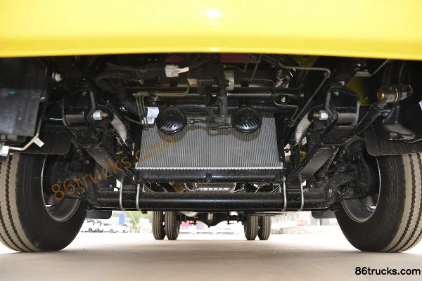 Foton Auman M Card 2.0L 144hp 4X2(6 wheels) gasoline 3.19m double-row flatbed mini truck (hydraulic brake) (yellow) Chassis (1) | 86Trucks