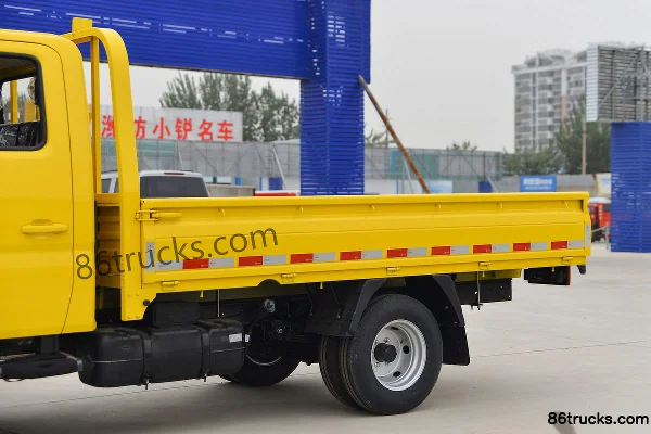 Foton Auman M Card 2.0L 144hp 4X2(6 wheels) gasoline 3.19m double-row flatbed mini truck (hydraulic brake) (yellow) Body (1) | 86Trucks