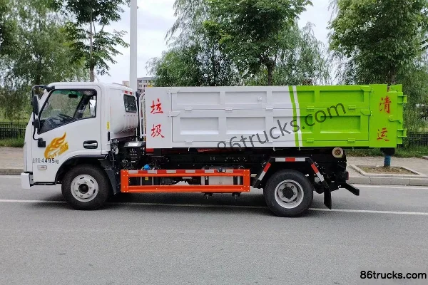 Sinotruk Haoman H3 160hp 4X2(6 wheels) hook-lift garbage truck (Diwang Huanwei brand) Exterior (2) | 86Trucks