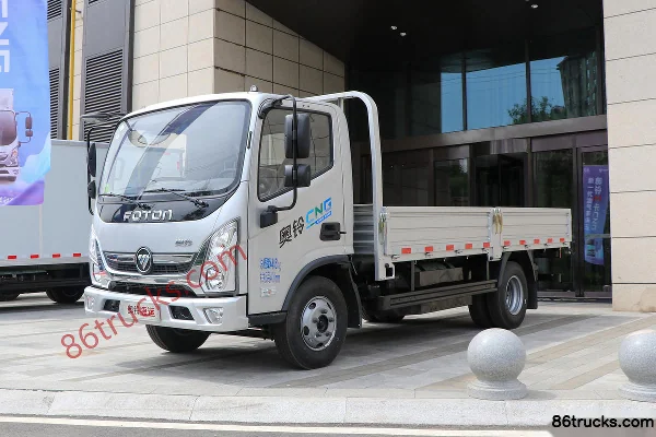 Foton New Jieyun Pro 3L CNG 130hp 4X2(6 wheels) Fast Gear 8-Speed 4.17m Single Row Flatbed Light Truck Exterior (3) | 86Trucks