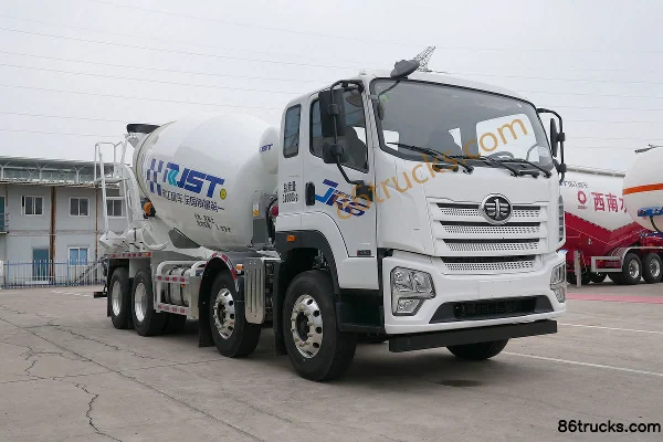 FAW Jiefang Qingdao JK6 320hp 8X4(12 wheels) 8m³ Concrete Mixer Truck (Ruijiang Brand) Exterior