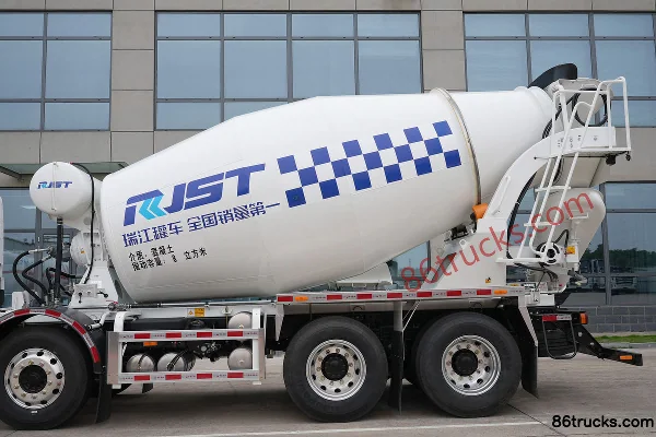 FAW Jiefang Qingdao JK6 320hp 8X4(12 wheels) 8m³ Concrete Mixer Truck (Ruijiang Brand) Body (1) | 86Trucks