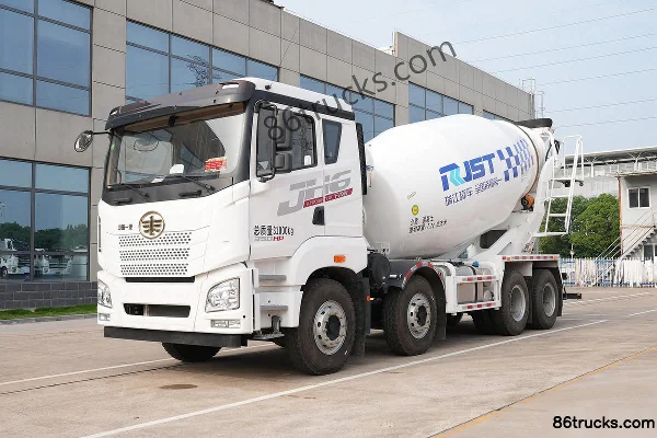 FAW Jiefang Qingdao JH6 350 hp 8X4(12 wheels) 7.74 m³ Concrete Mixer Truck (Ruijiang Brand) Exterior (3) | 86Trucks