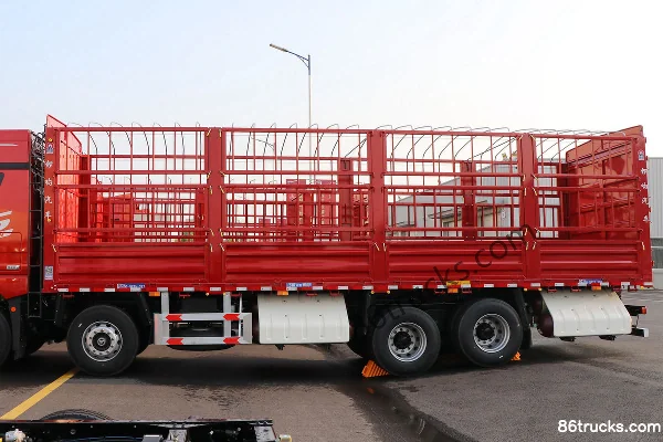 FAW Jiefang Qingdao JH6 Zhixiang Edition 12.5L CNG 480 hp 8X4(12 wheels) FAW Jiefang 12-Speed 9.4m Cab-over Chassis Cargo Truck with Sideboa