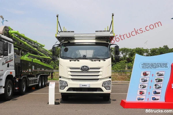 FAW Jiefang Qingdao FAW Jiefang JK6 320hp 6X2(8 wheels) Center Axle Car Carrier Exterior (2) | 86Trucks