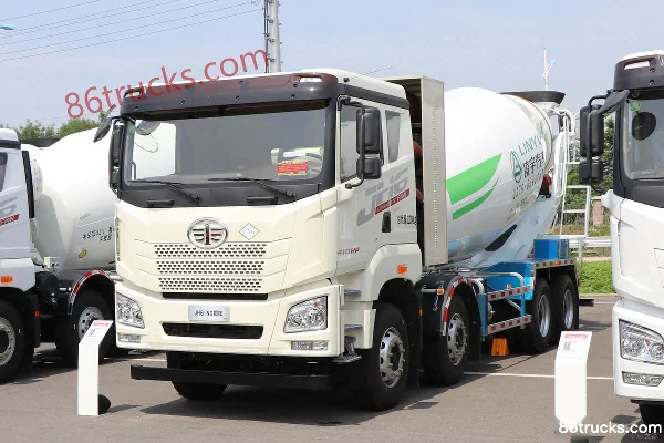 FAW Jiefang Qingdao JH6 410hp 8X4(12 wheels) CNG Concrete Mixer Truck Exterior (3) | 86Trucks