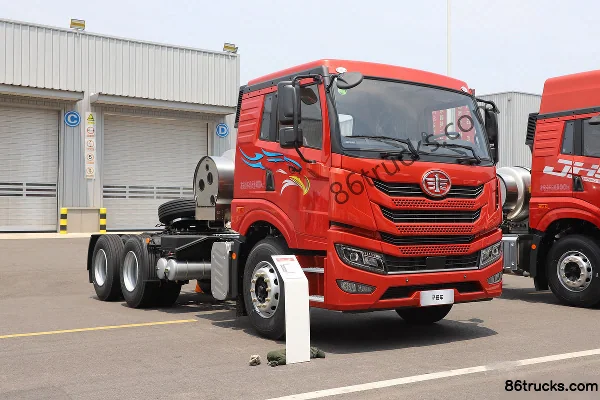FAW Jiefang Qingdao HanV2.0 12.5L LNG 436hp 6X4(10 wheels) FAW Jiefang 12-Speed AMT Flat Roof 425 Axle Tractor Truck Ext