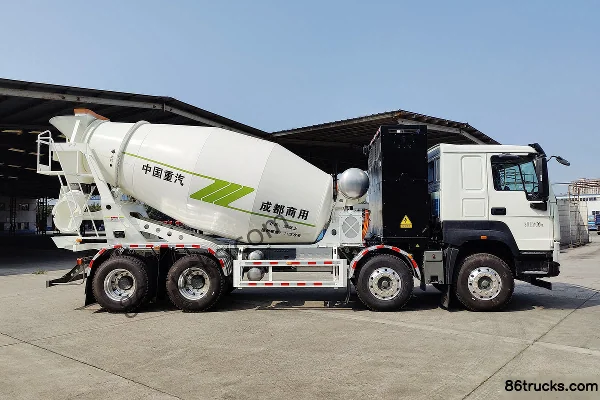 Sinotruk V7-X 31T 8X4(12 wheels) 7m³ Battery Swap Electric Concrete Mixer Truck 282kWh Exterior (3) | 86Trucks