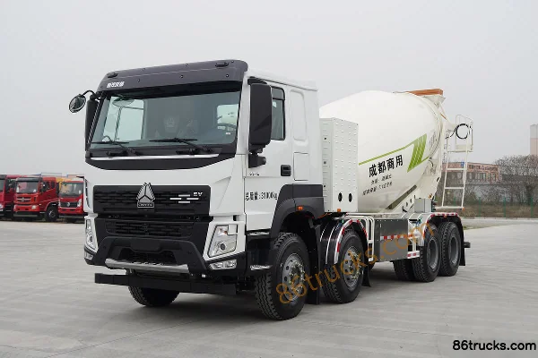 Sinotruk V7-X 31T 8X4(12 roues) camion malaxeur à béton électrique pur 7 m³ 350 kWh Extérieur (3) | 86Trucks