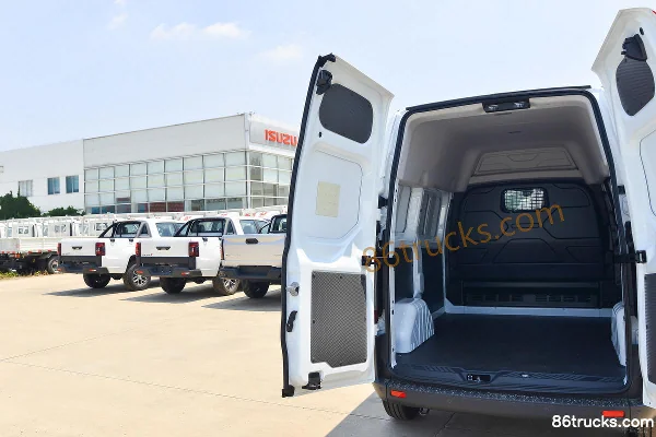 JMC New Transit Deluxe 2.0T Diesel 143 hp 5-speed Manual 5/6-Seat Medium Wheelbase Medium Roof Multi-Purpose Passenger Vehicle Cargo Box (2)