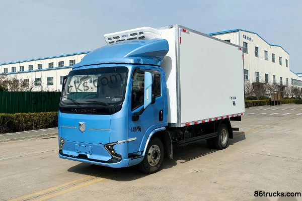Blue Arrow Light Truck Yue EH Pro 4.5T 4.08m pure electric refrigerated truck 96kWh 4X2(6 wheels) Exterior (3) | 86Trucks
