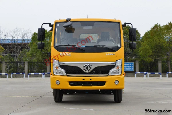 Dongfeng Furui F6 140hp 4X2(6 wheels) 3.13m Double Row Flatbed Light Truck (Engineering Yellow)(China VI) Exterior (2) | 86Trucks