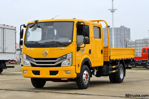 Dongfeng Duolika D6-S 2018 Model 140 hp 4X2(6 wheels) 3.25m double-row cab flatbed truck (China VI) Exterior (3) | 86Trucks