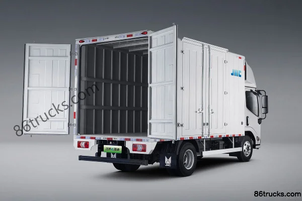 JMC E-Luda Medium Body Express Logistics Edition Air Brake 4.2m Single Row Pure Electric Van Truck CATL 100.46kWh 4X2(6 wheels) Cab (1) | 86
