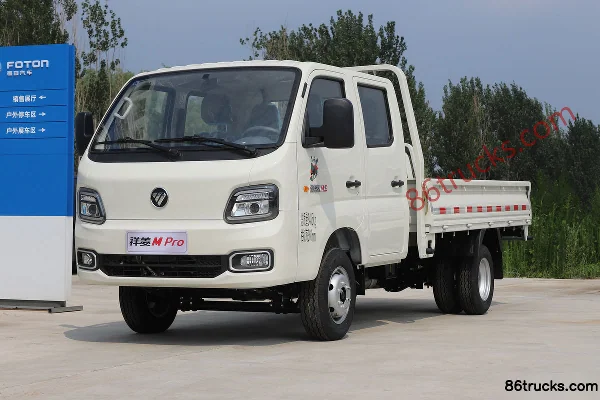 Foton Xiangling M2 Pro Luxury 1.6L 122hp 4X2(6 wheels) Gasoline 2.7m Double-Row Flatbed Mini Truck Exterior (3) | 86Trucks