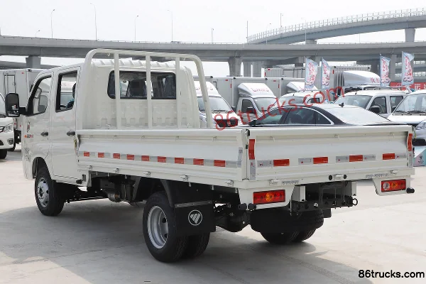 Foton Xiangling M2 Pro Luxury 1.6L 122hp 4X2(6 wheels) Gasoline 2.7m Double-Row Flatbed Mini Truck Body (2) | 86Trucks