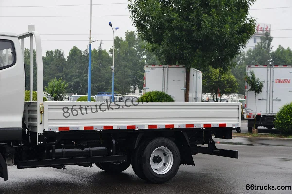 JAC Junling V3 95hp 4X2(6 wheels) 3.8m Semi-Row Flatbed Light Truck Body (1) | 86Trucks
