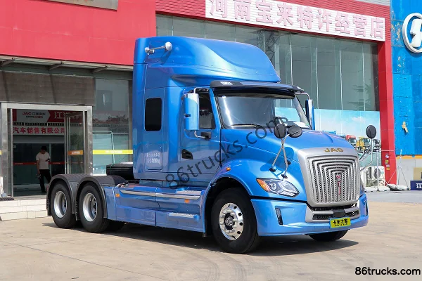 JAC Gallop V5 Heavy Truck 560 hp 6X4(10 wheels) AMT Automatic Long-nose Tractor Truck (China VI) Exterior