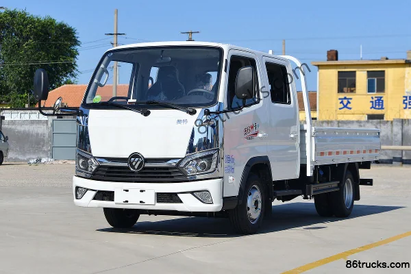 Foton Aoling M Card 132 ch 4X2(6 roues) camion plateau double cabine 3,19 m (frein pneumatique) Extérieur (3) | 86Trucks
