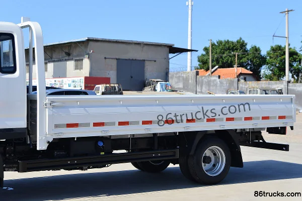 Foton Ollin M Card 122hp 4X2(6 wheels) 3.94m Semi Row Flatbed Mini Truck Body (2) | 86Trucks