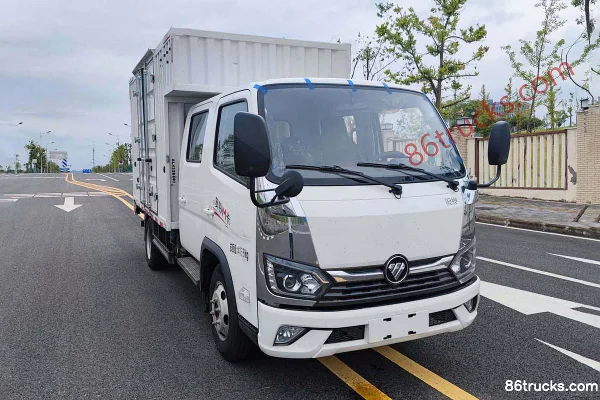 Foton Aoling M Card 132hp 4X2(6 wheels) 2.7m double-row box mini truck (air brake)(wide track) Exterior (2) | 86Trucks