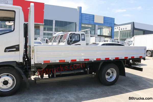 JAC Junling Jinyuanbao 82hp 4X2(6 wheels) 4.13m single-row flatbed truck (China VI) Body (1) | 86Trucks
